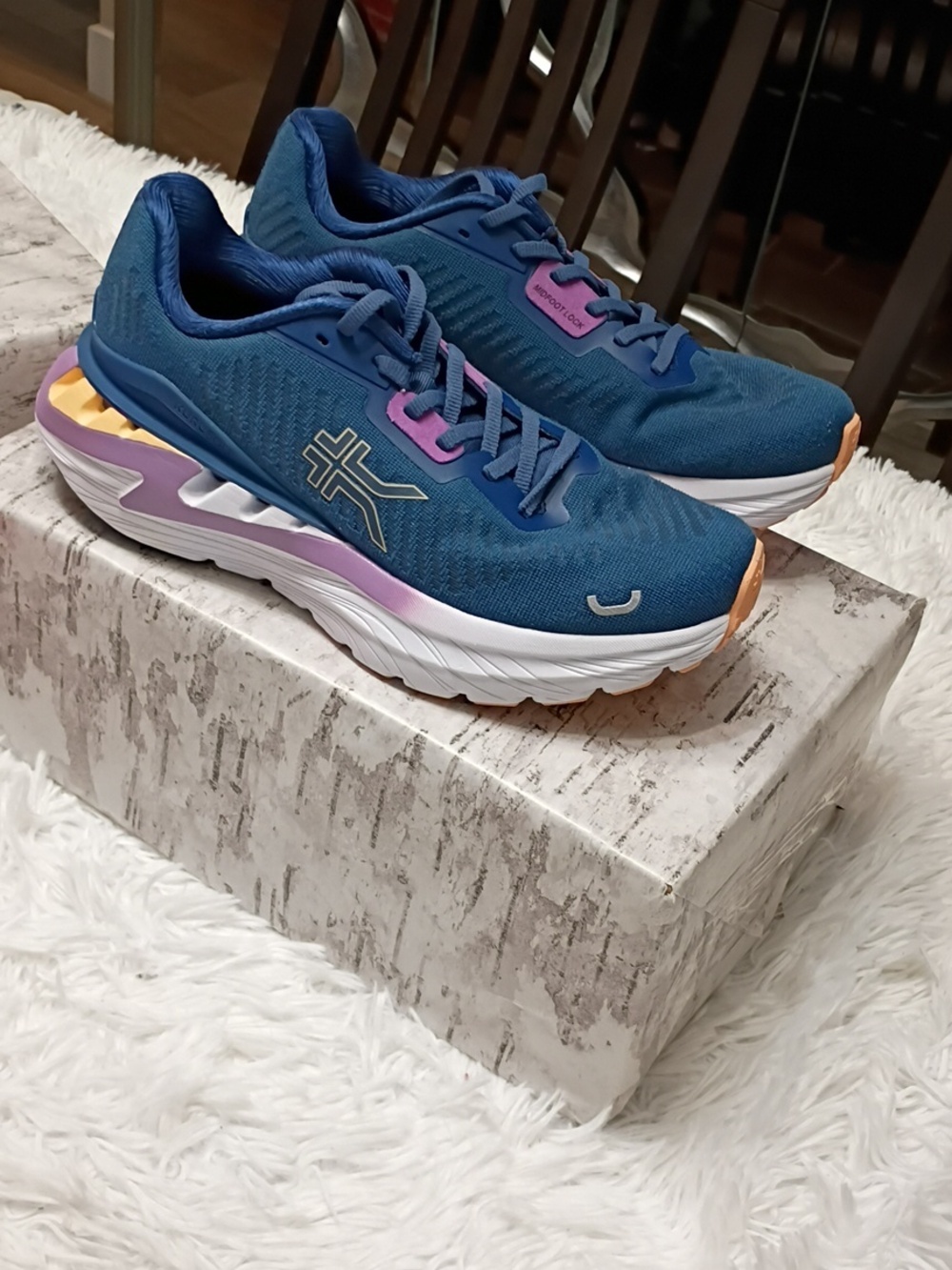 KURU Cloud+ Triple Max Ion Blue & Purple Running Plantar Fascitis Sneakers 9M - Picture 3 of 14